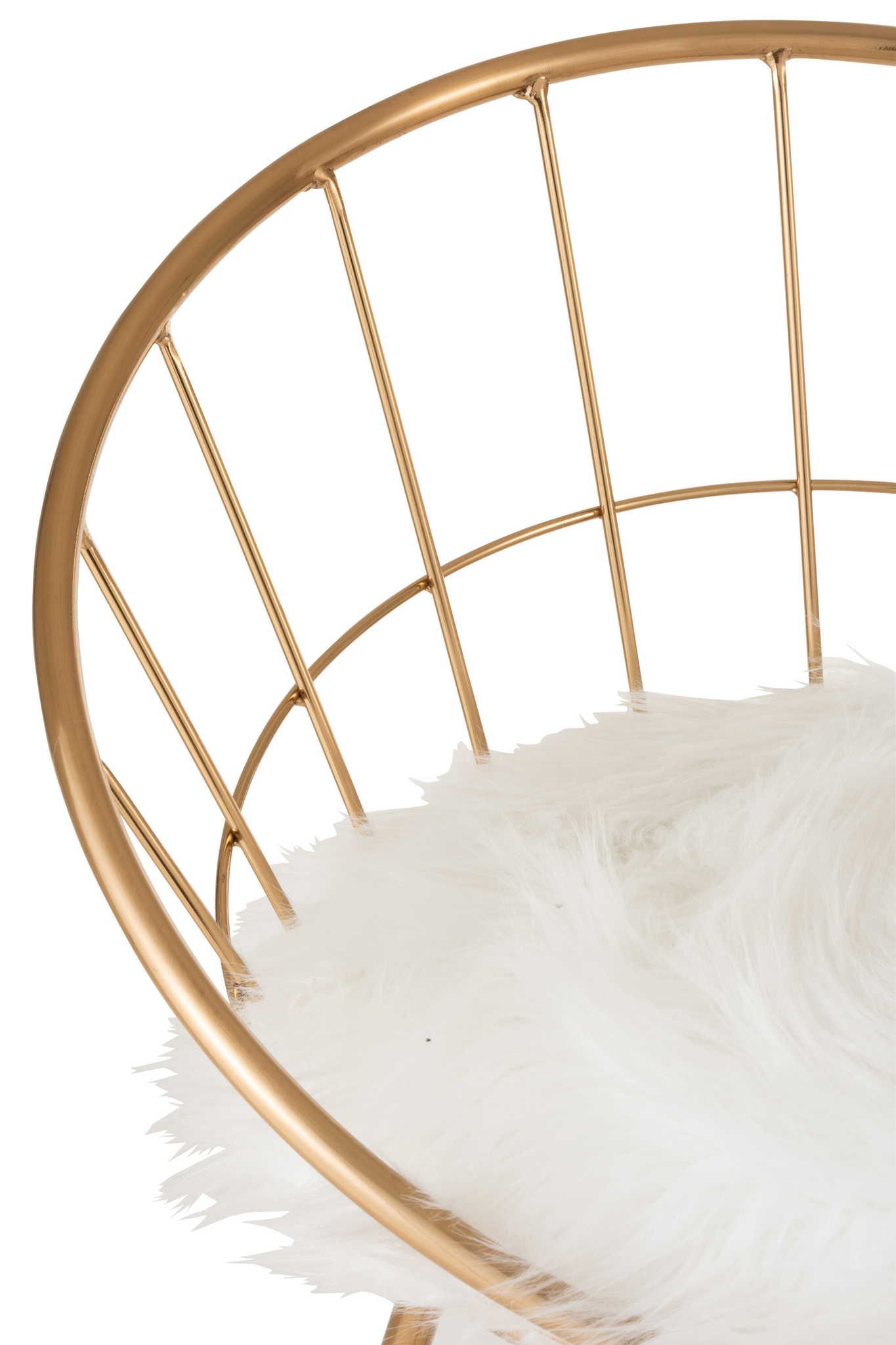 Runder Barhocker aus goldfarbenem Metall – Bild 7