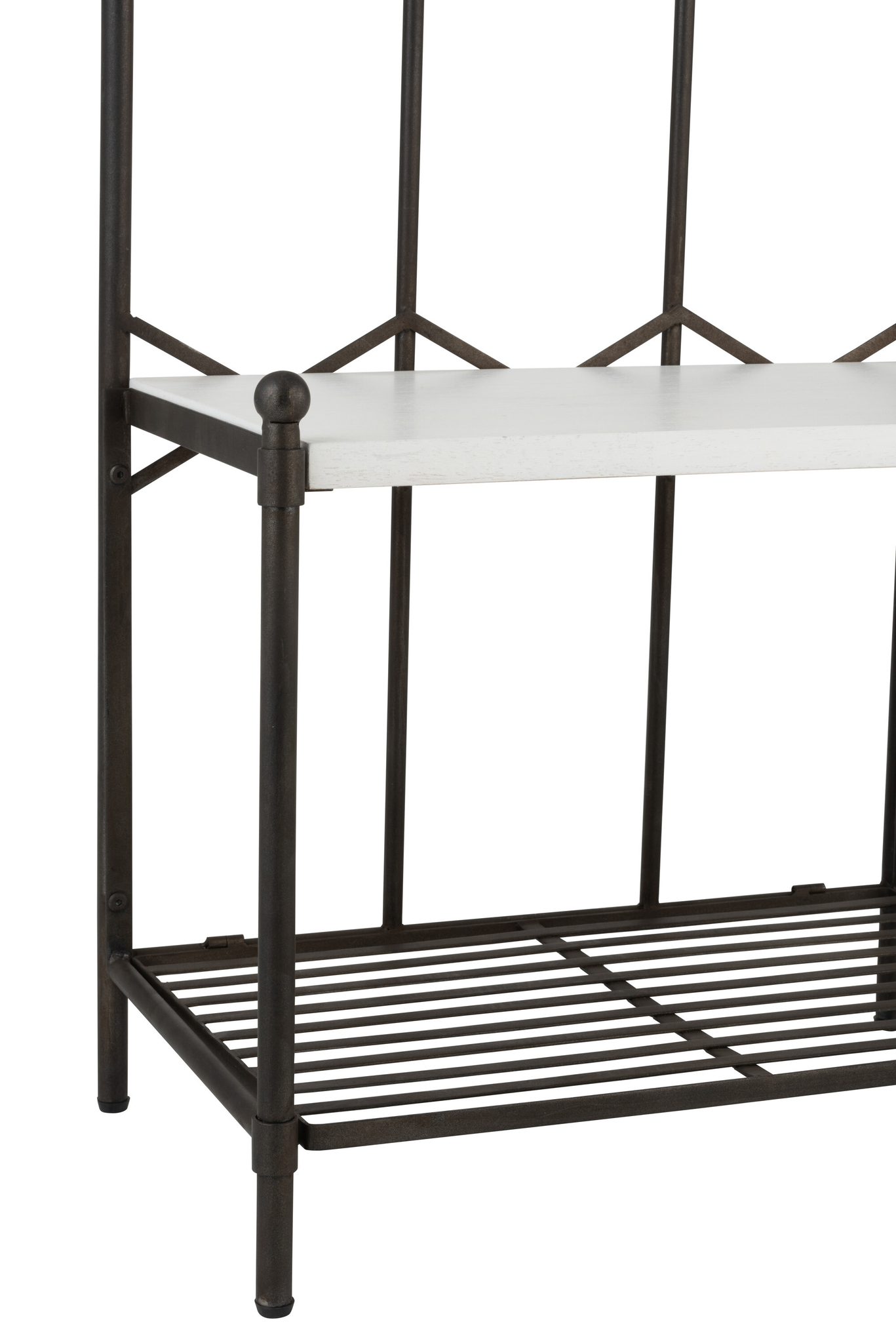 Moderne Flurgarderobe mit Bank in Schwarz und Weiß – Bild 5