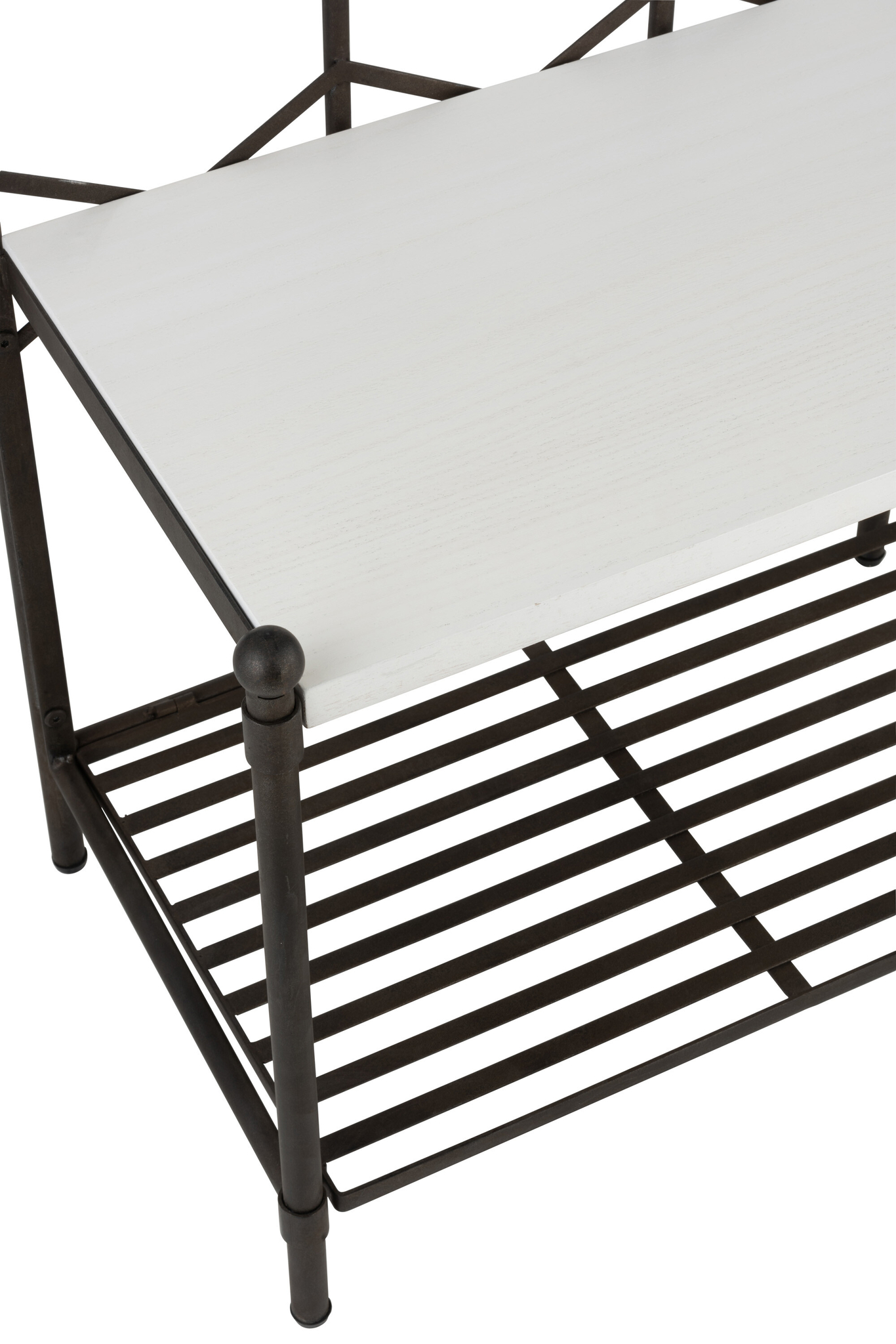 Moderne Flurgarderobe mit Bank in Schwarz und Weiß – Bild 6