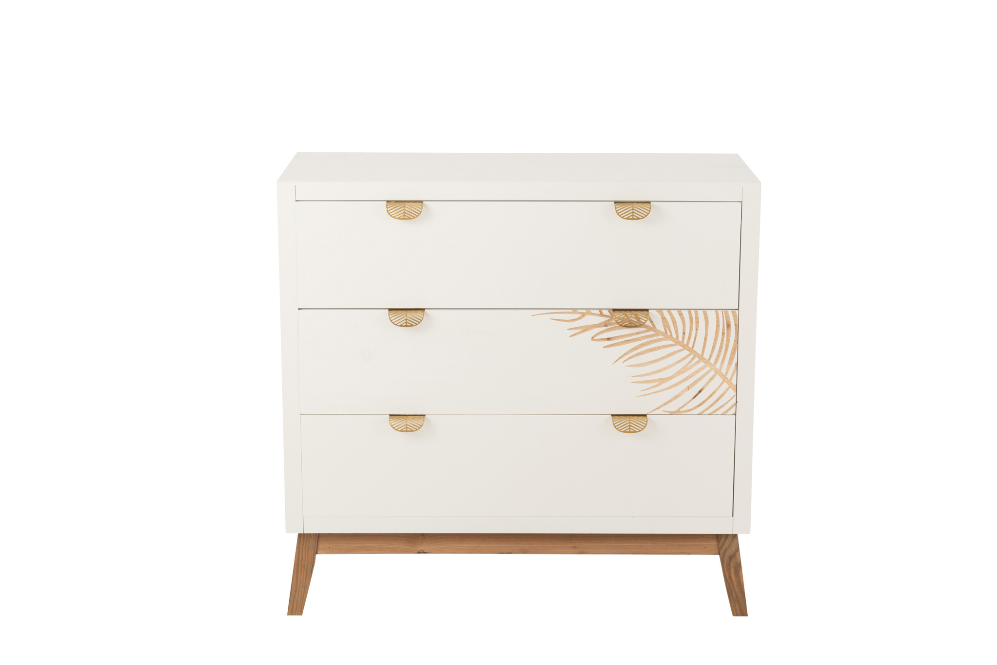 Schrank mit 3 Schubladen und Blattdekor – Bild 2