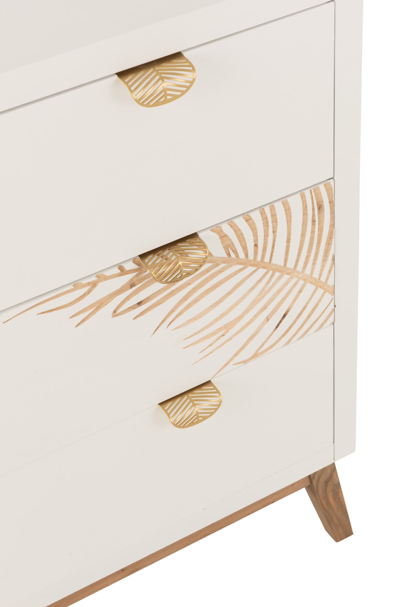 Schrank mit 3 Schubladen und Blattdekor – Bild 7