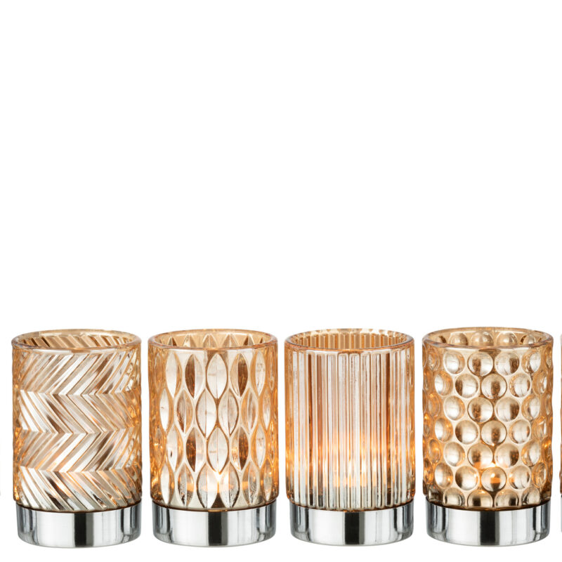 Hurricane Set Glas Metall gold klassisch 6-teilig