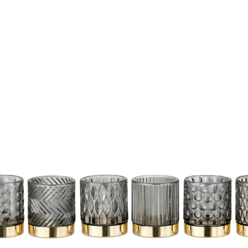 Hurricane Windlicht Set in Schwarz