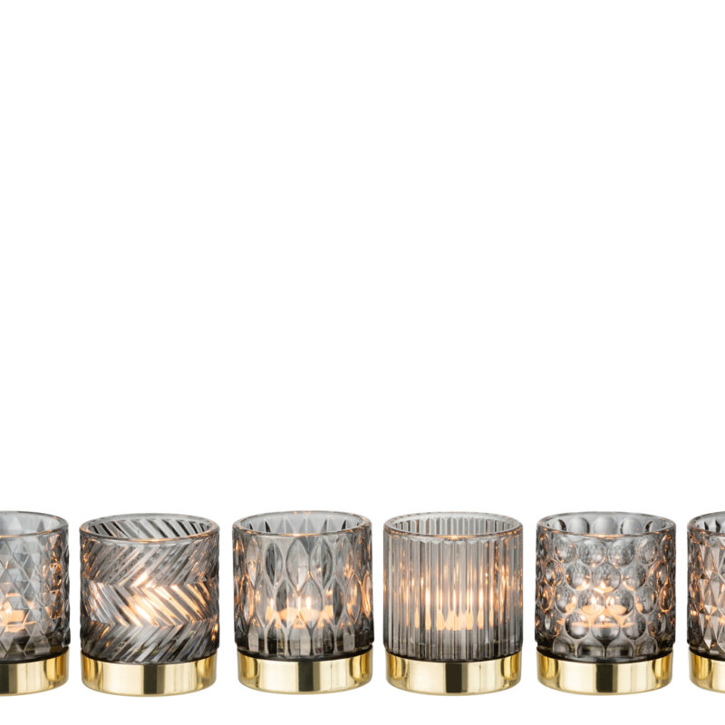 Hurricane Windlicht Set in Schwarz