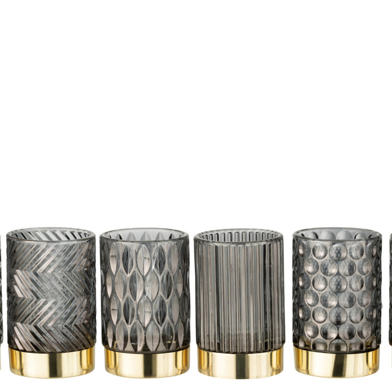 Hurricane Windlicht Set 6-teilig Glas