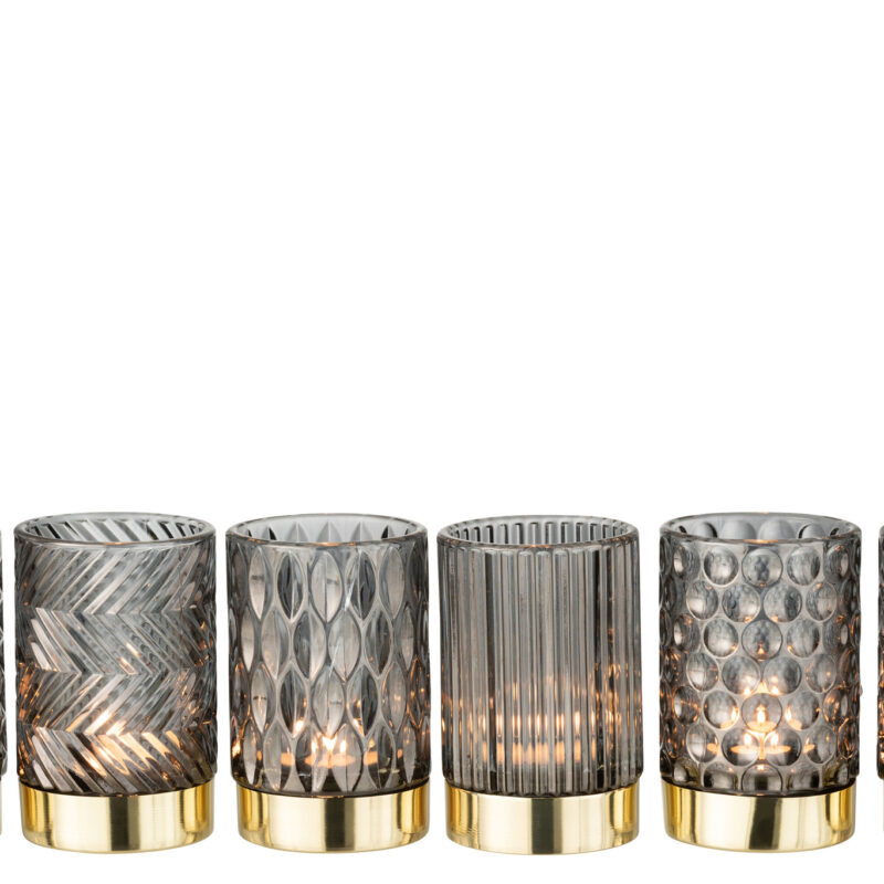 Hurricane Windlicht Set 6-teilig Glas