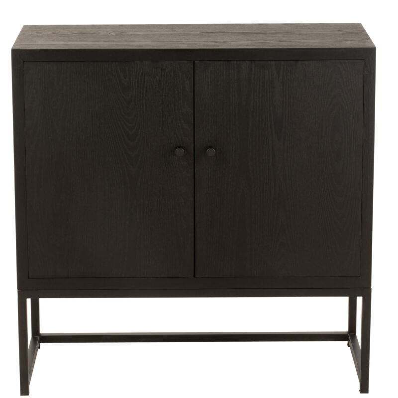 2-türiger Schrank aus Holz und Metall