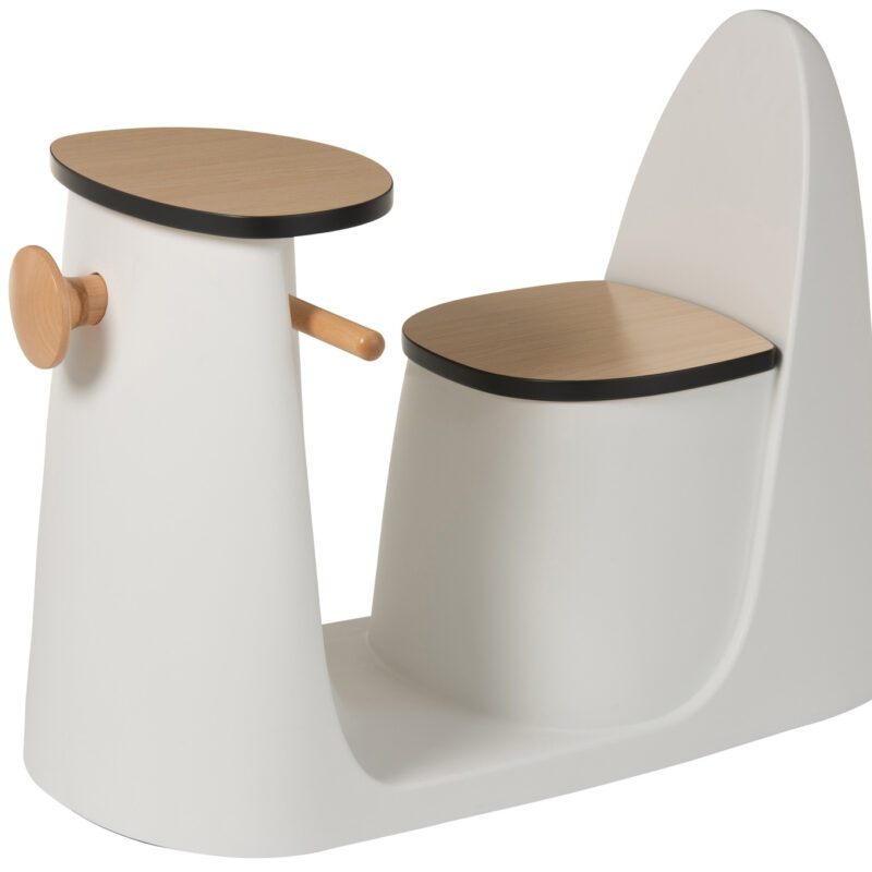 Kindertisch und Stuhl Set im Scooter Design in Weiß