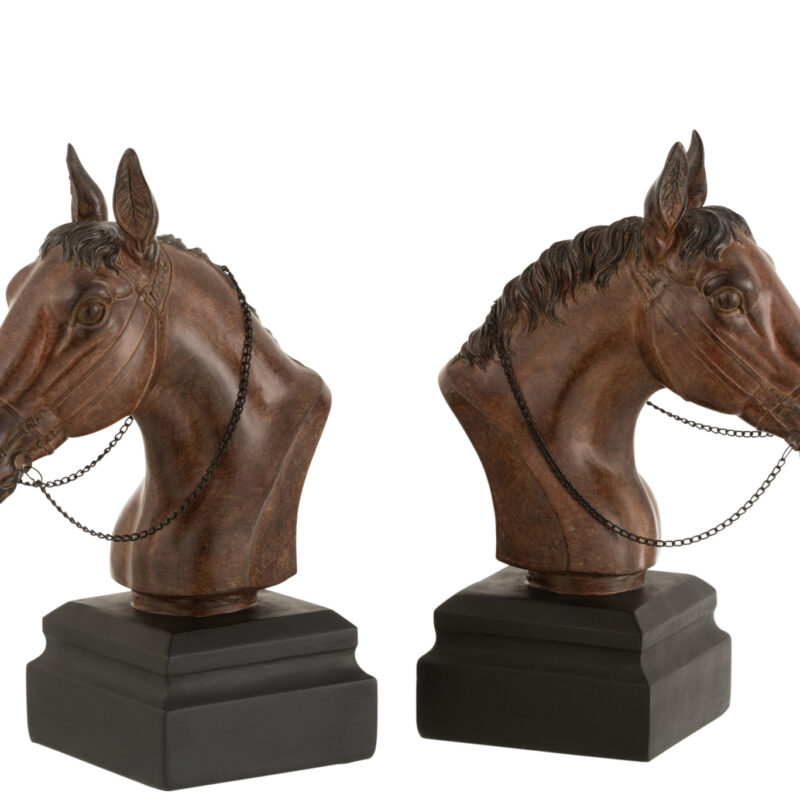 Buchstützen Set Pferd braun