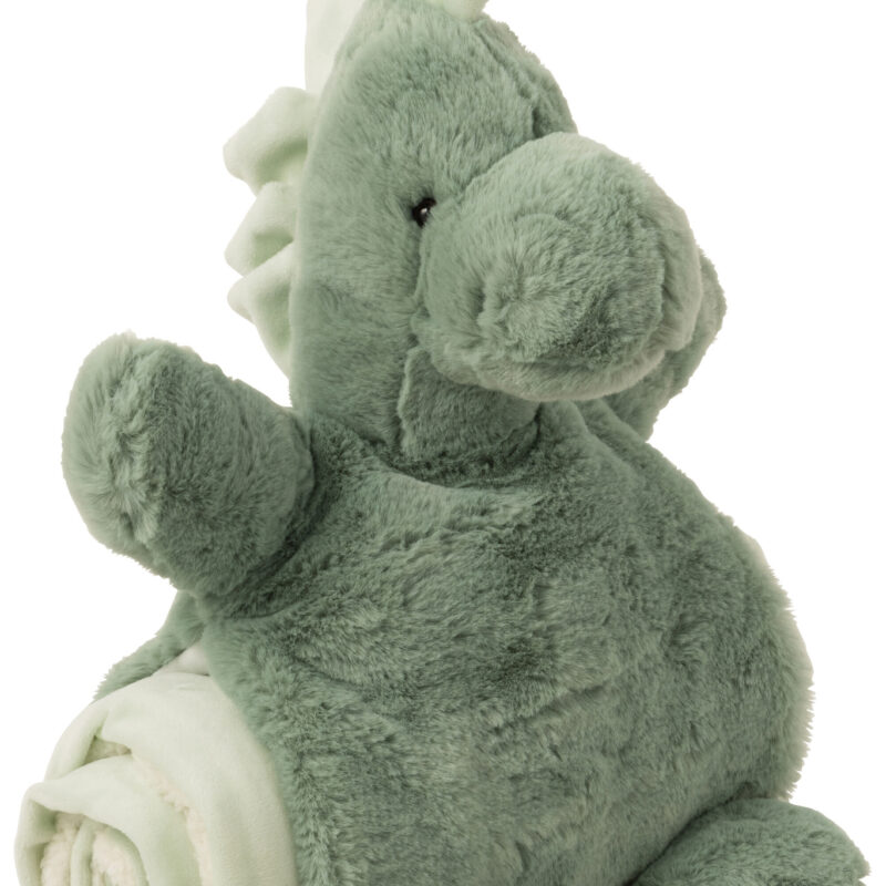 Plüschdecke Dinosaurier mintgrün