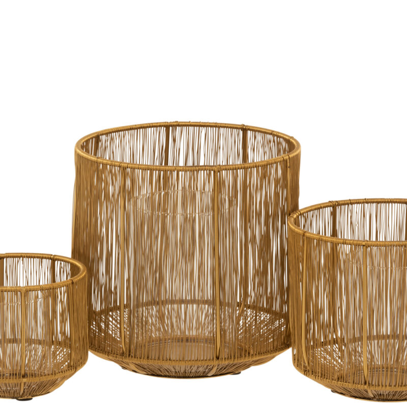 Windlicht Set Lines 3-teilig Eisen