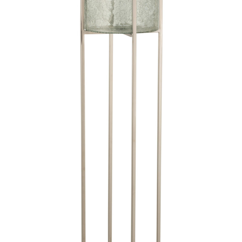 Windlicht Sofia Craquelé in Silber