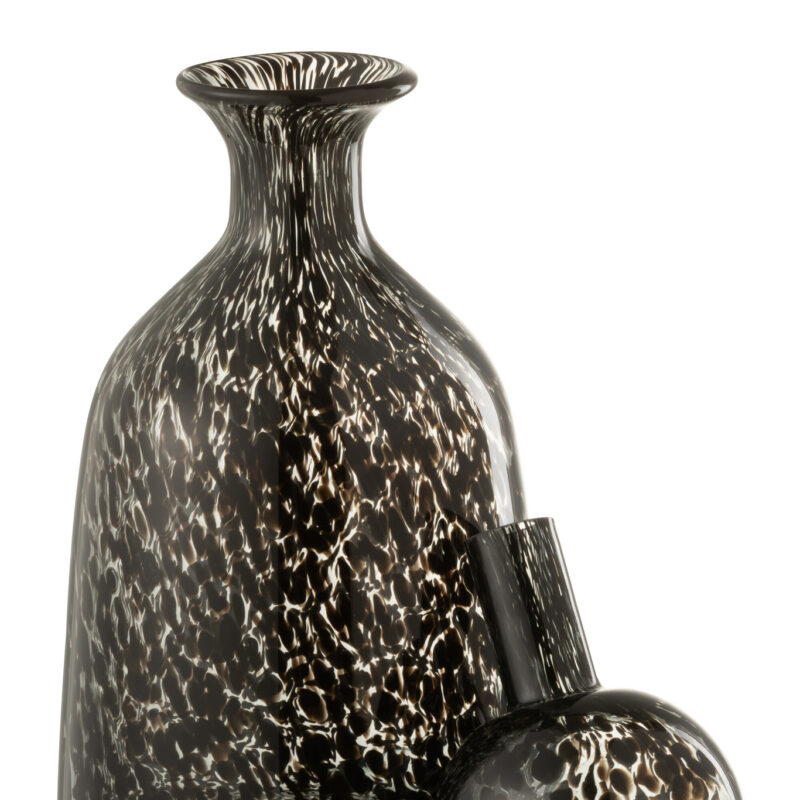 Dekorative Flasche Dot schwarz