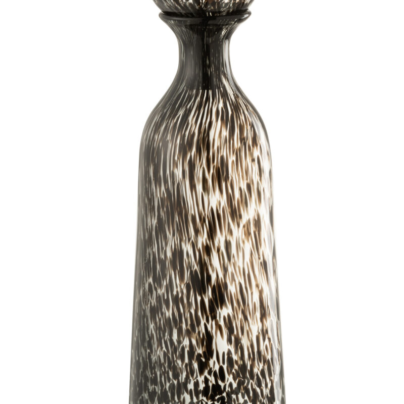 Glasflasche Dot groß schwarz