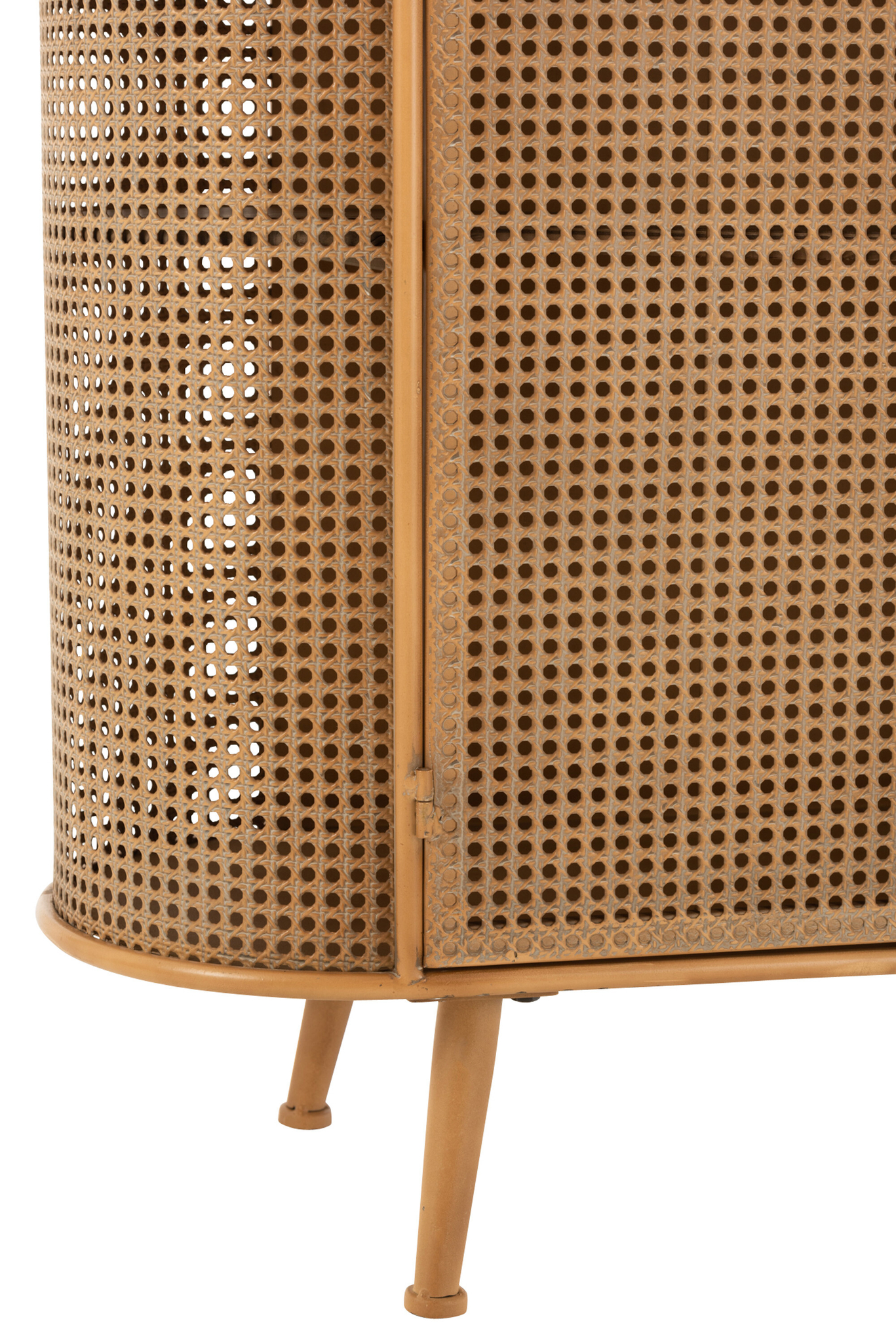 Abgerundeter Kleiderschrank aus Metall und Tannenholz – Bild 5