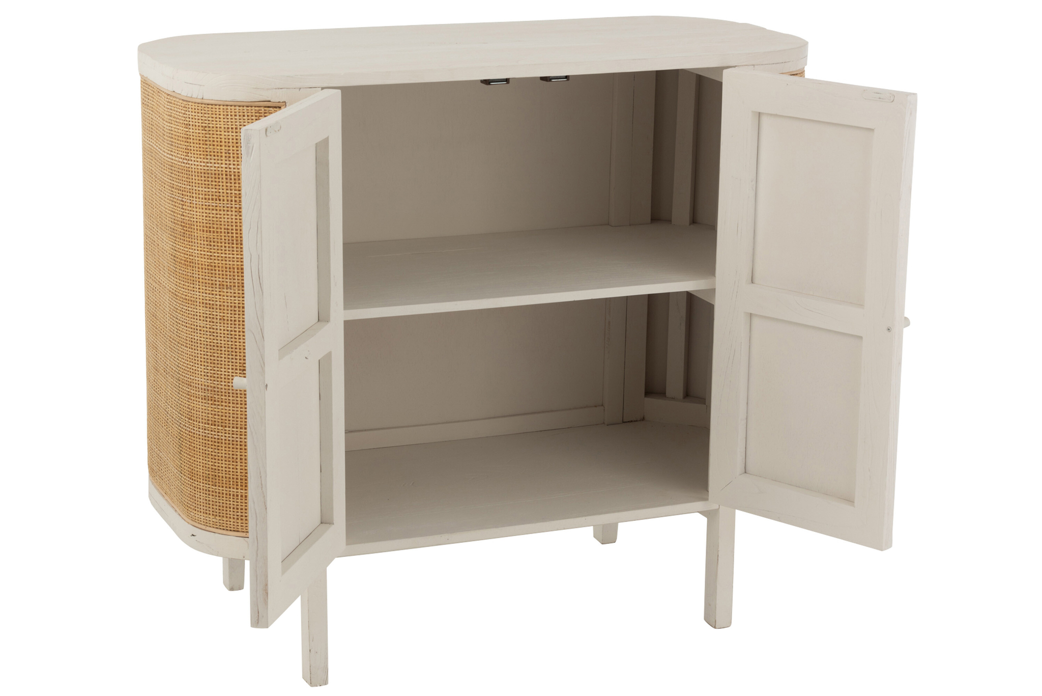 Schrank Molly aus Holz und Rattan – Bild 9