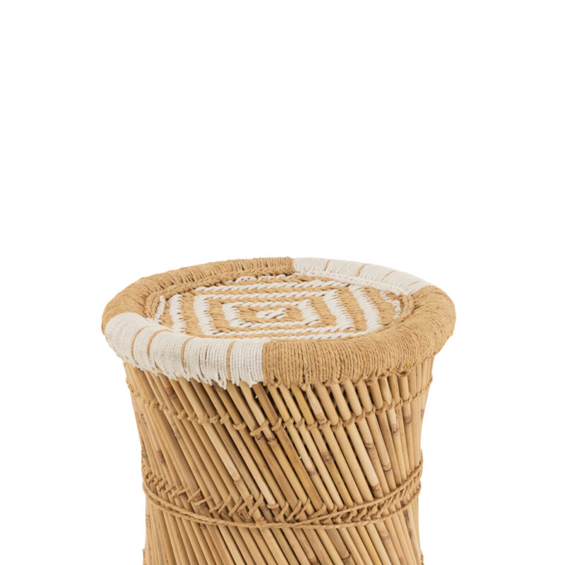 Sitzhocker Pattern aus Bambus