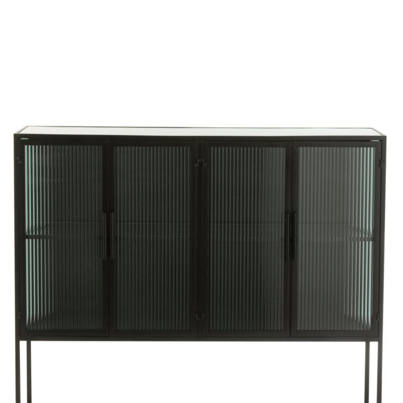 Rahmenschrank 4 Türen Schwarz