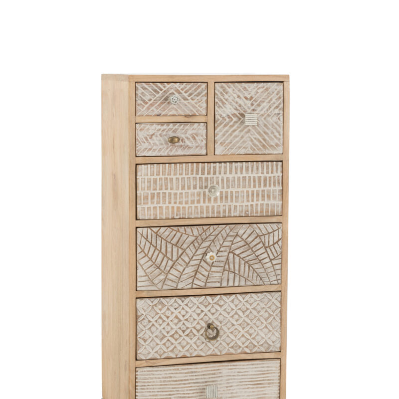 Schrank mit 7 Schubladen in Holzoptik