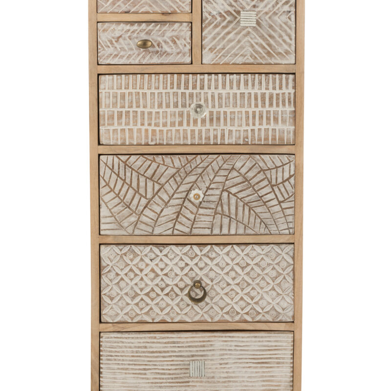 Schrank mit 7 Schubladen in Holzoptik