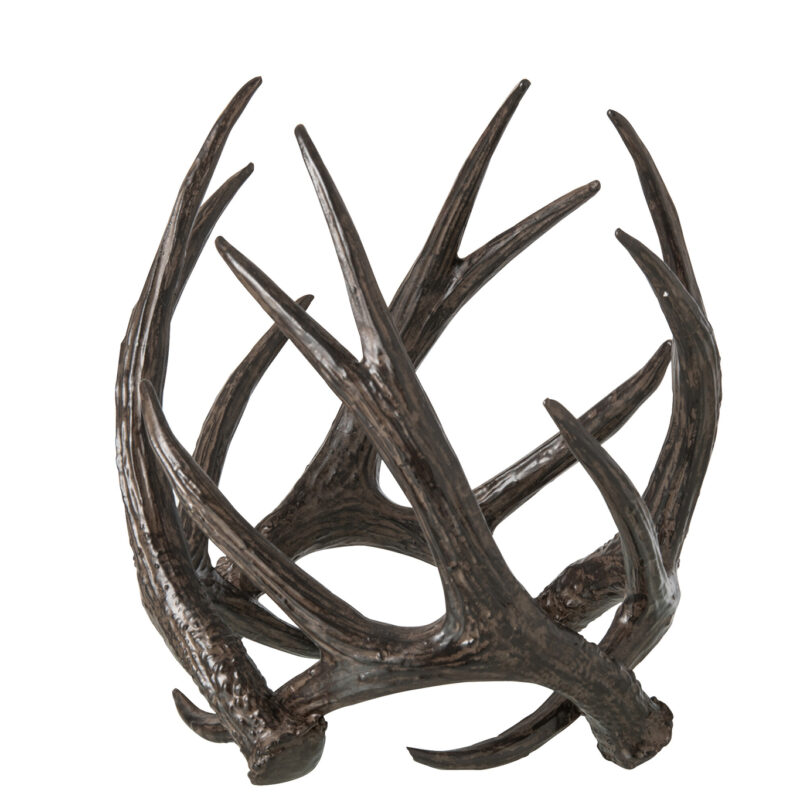 Kerzenhalter Geweih in Schwarz