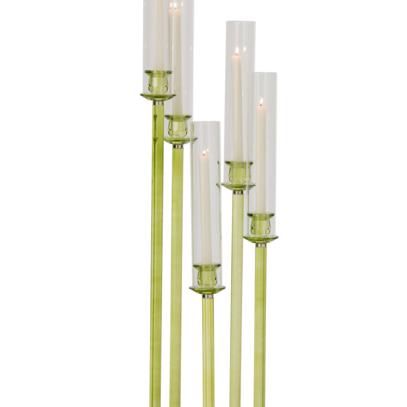 Kristallkerzenhalter in Grün