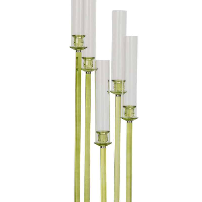 Kristallkerzenhalter in Grün