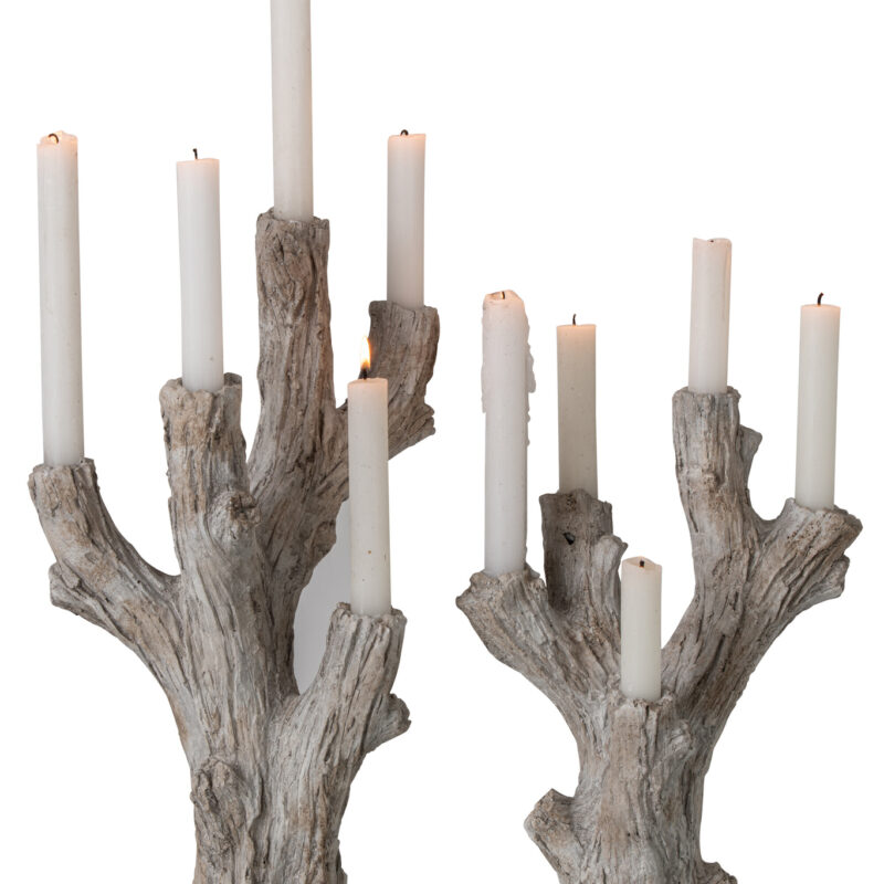 Großer Kerzenhalter aus Polyresin