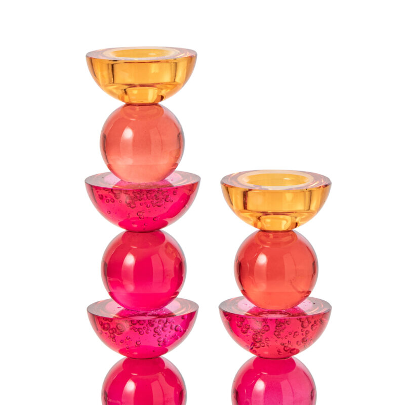 Großer mehrfarbiger Kerzenhalter