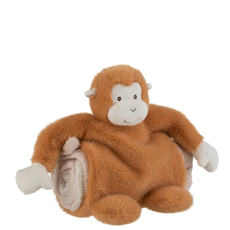 Plüsch-Affe braun mit Decke