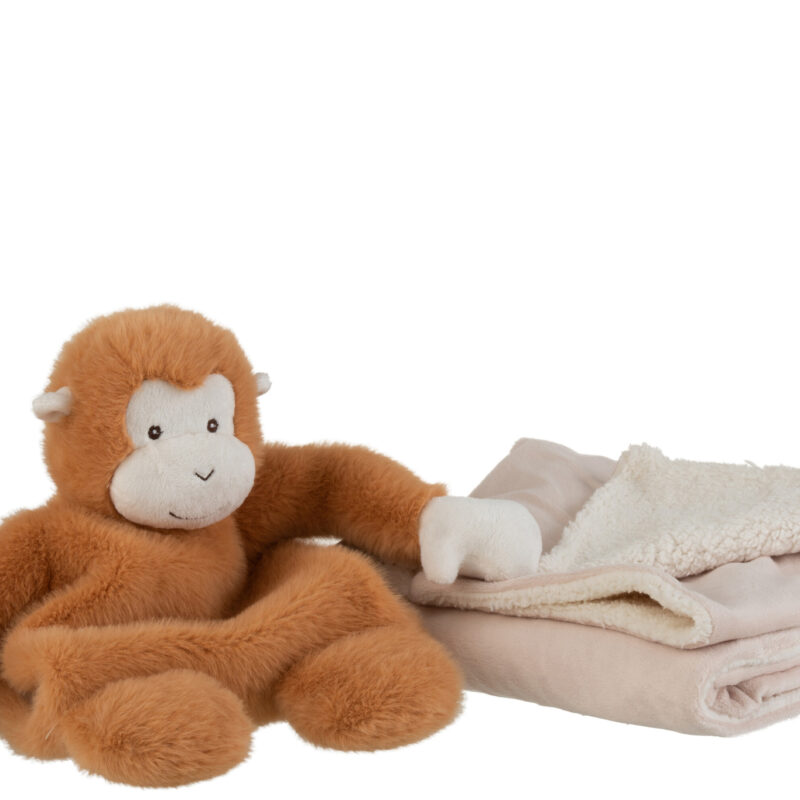 Plüsch-Affe braun mit Decke