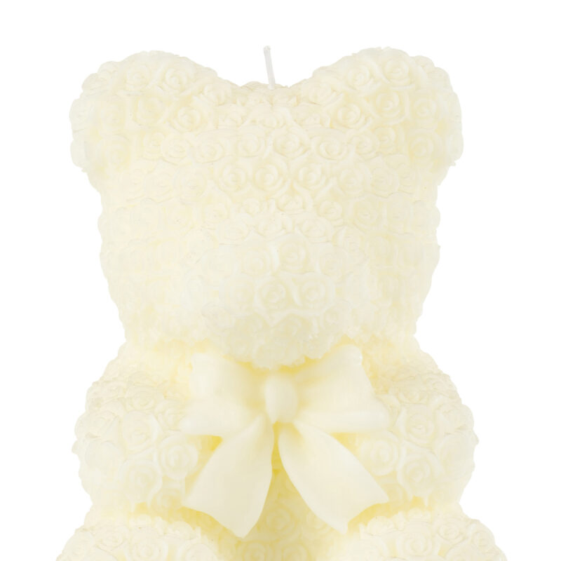 Große weiße Teddybär Kerze