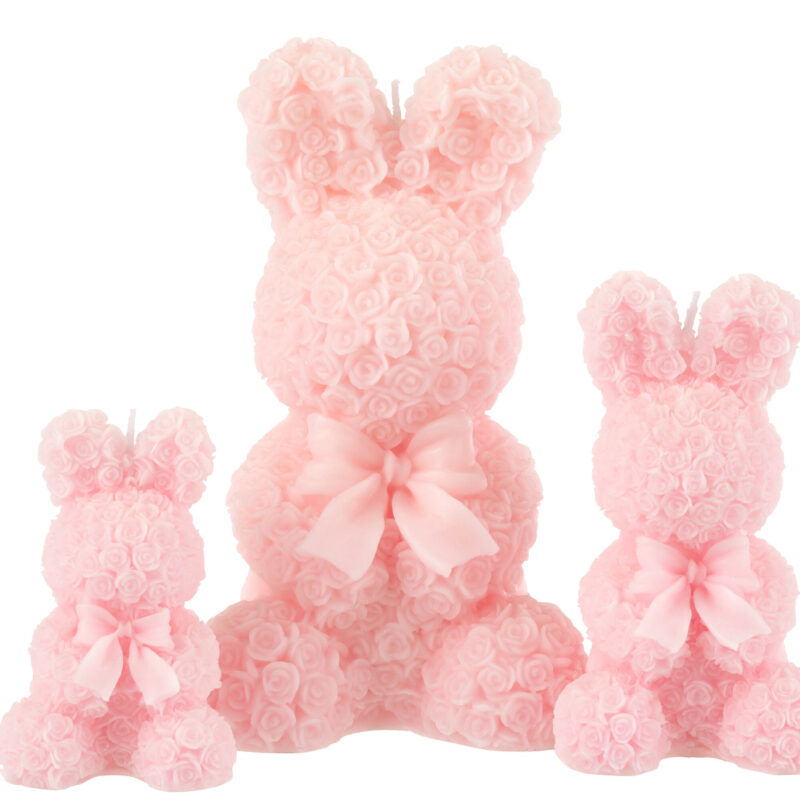 Große rosa Hasenkerze