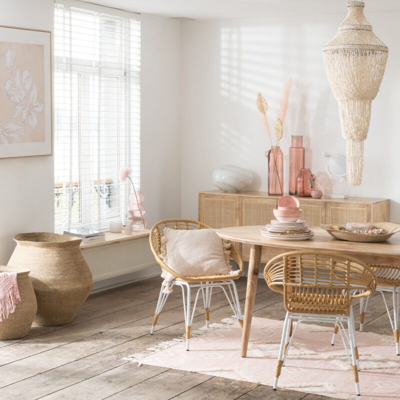 Eleganter Baumwollteppich „Bali Coton Pink“