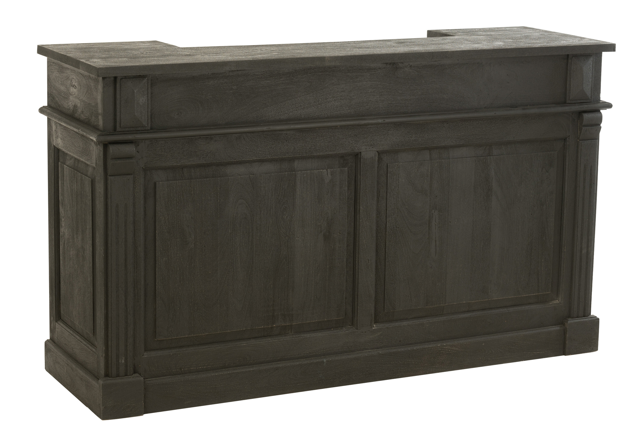 Schwarze Bar aus Mangoholz mit zwei Schubladen – Bild 13