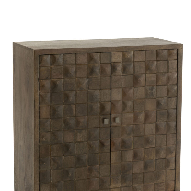 Schrank Pino aus Mangoholz, MDF und Metall