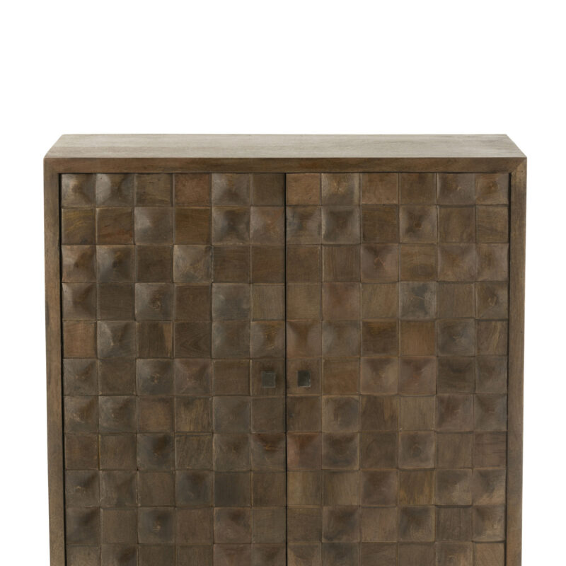 Schrank Pino aus Mangoholz, MDF und Metall