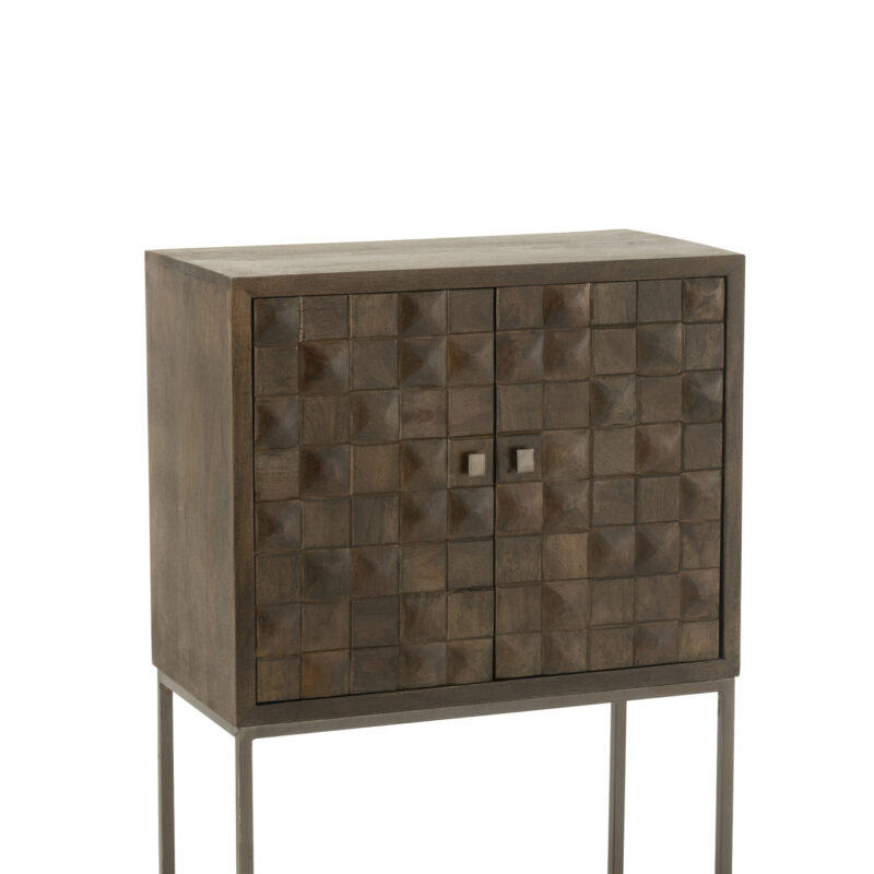 Schrank Pino aus Metall und Mangoholz