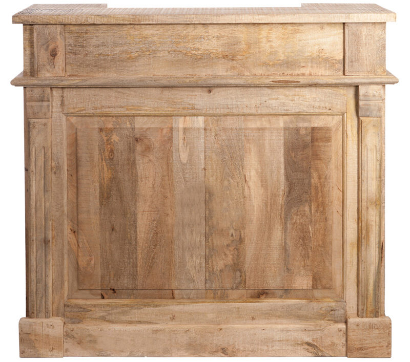 Bar-Sideboard aus Naturholz mit zwei Schubladen