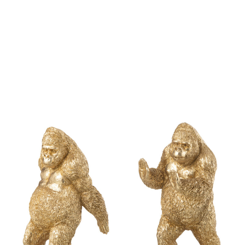 Buchstützen Set Gorilla gold