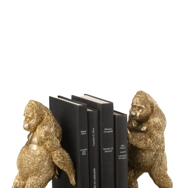 Buchstützen Set Gorilla gold