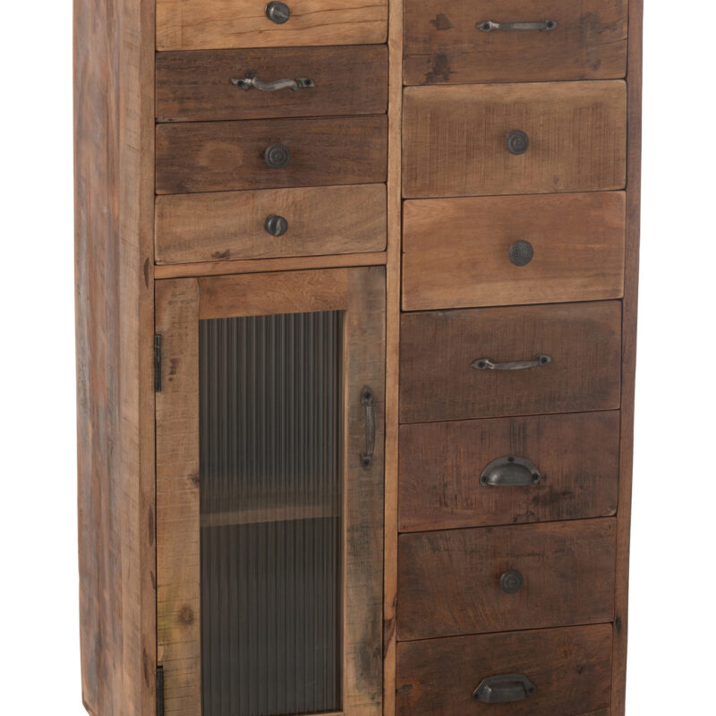 Retro-Regal aus recyceltem Holz