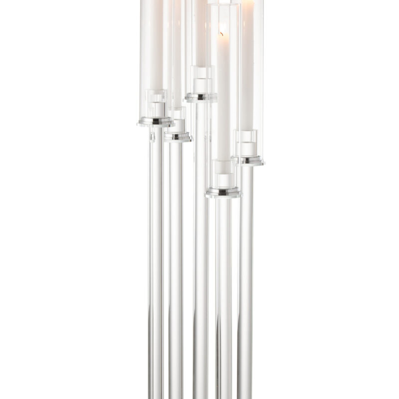 Schlanker transparenter Kerzenhalter