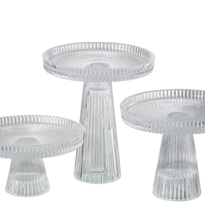 Kuchenplatten Set Nelly 3-teilig Glas transparent