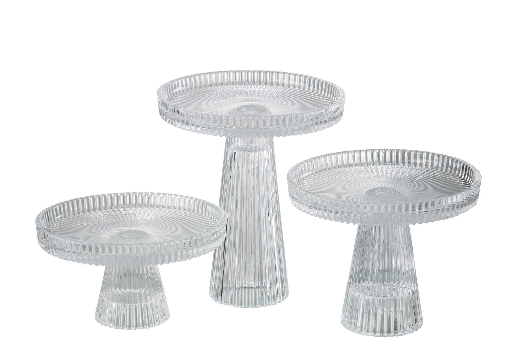 Kuchenplatten Set Nelly 3-teilig Glas transparent