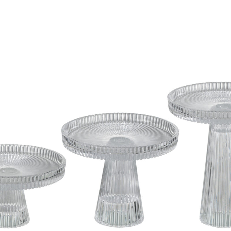 Kuchenplatten Set Nelly 3-teilig Glas transparent