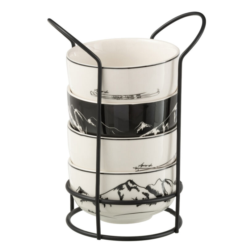 Schalen Set Windowbox schwarz/weiß