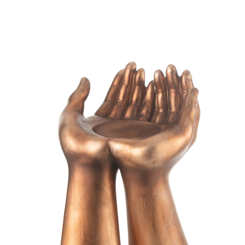 Eleganter Kerzenhalter „Palmen“ in Kupferoptik