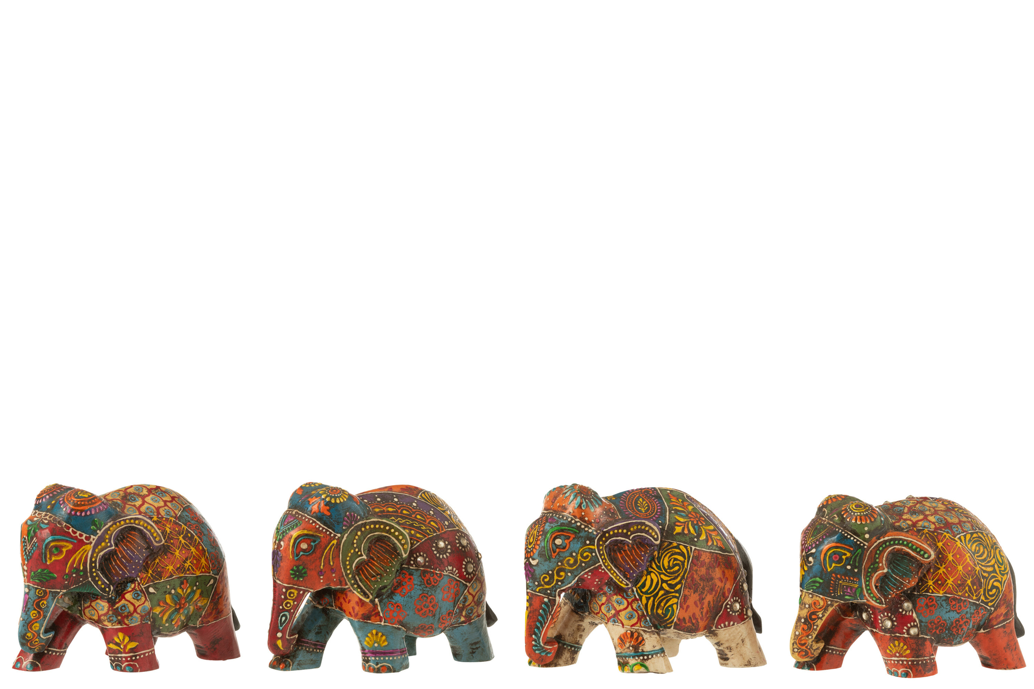 Elefantenfiguren-Set Delhi aus Mangoholz, 4-teilig – Bild 3