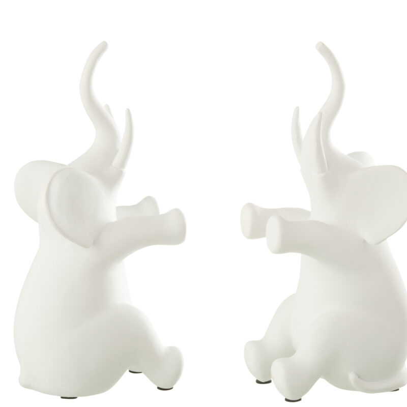 Buchstützen Set Elefant weiß